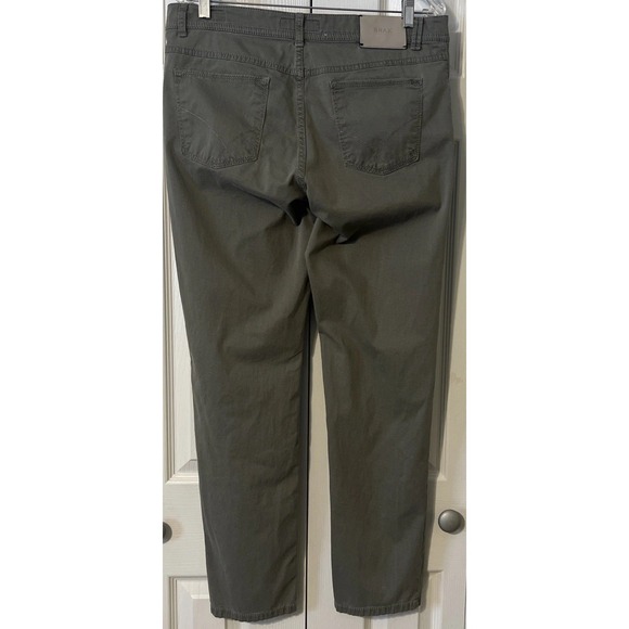 BRAX Feel Good Cooper Fancy Regular Fit Straight Leg Pants Olive Green, Sz 35x32 - Picture 12 of 12